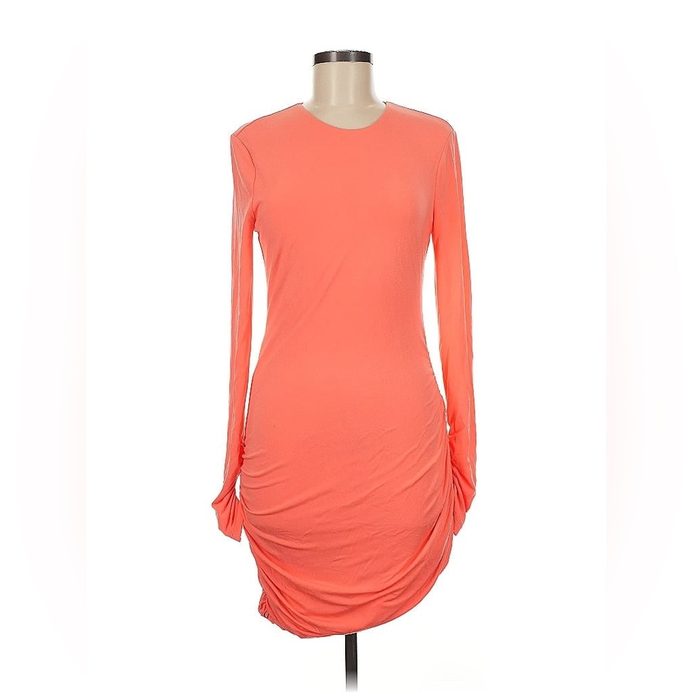 Revolve Coral Long Sleeve Dress